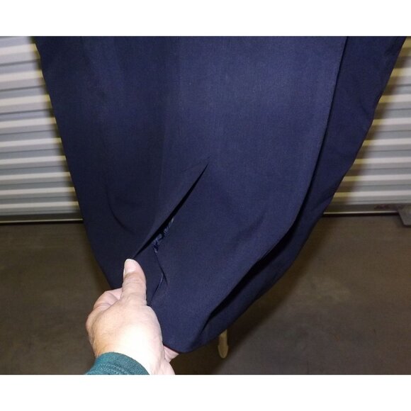 Calvin Klein Size 16 Skirt 24" Long Spandex Rayon Polyester Blend Black Drk Blue - Picture 13 of 13